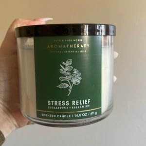 Bath and Body Works Aromatherapy Stress Relief Eucalyptus + Spearmint Candle